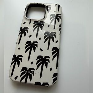 iPhone 16 Pro Max BURGA Tropical Palm Phone Case - Black and White